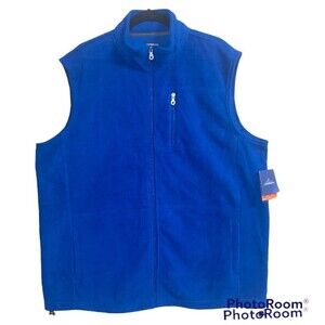 NEW Croft & Barrow Vest Mens XLarge XL Blue Full Zip Fleece Outdoors